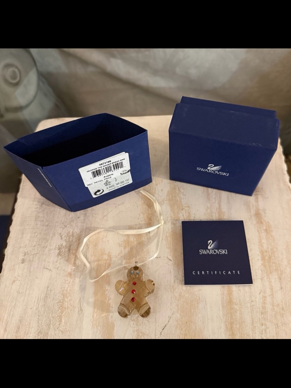 ⚡️⭐️Swarovski Crystal "Georgie The Gingerbread Man" Ornament